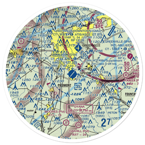 Donaldson Field Airport (GYH) VFR Sectional Sticker (30 mile)
