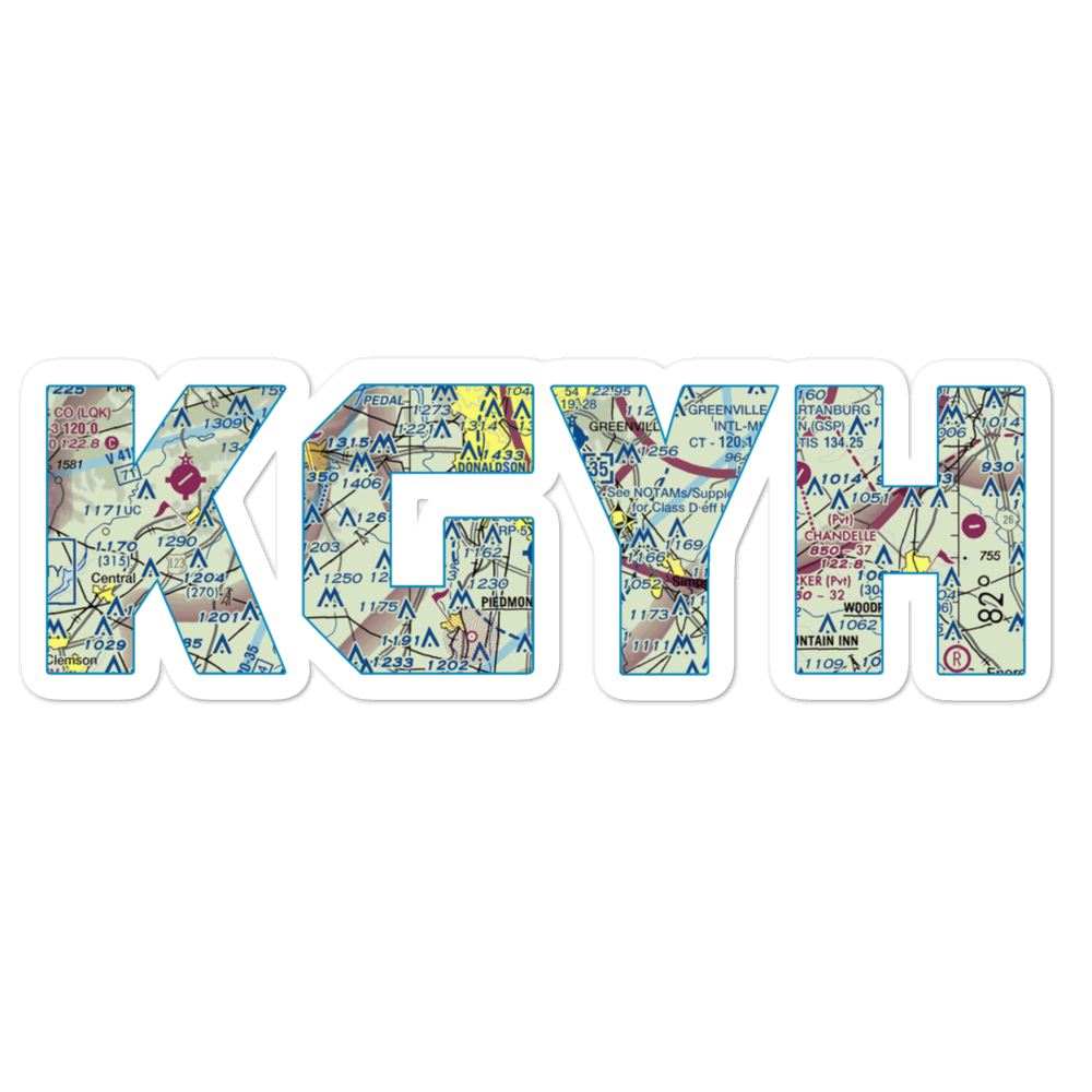 Donaldson Field Airport (GYH) VFR Sectional Sticker 
