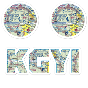 North Texas Regional Airport/Perrin Field (GYI) VFR Sectional Sticker Pack