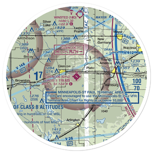 Glencoe Municipal Airport (GYL) VFR Sectional Sticker (30 mile)