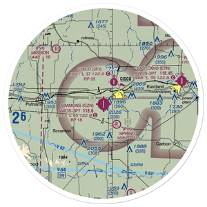 Gregory M. Simmons Memorial Airport (GZN) VFR Sectional Sticker (30 mile)