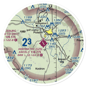Abernathy Field (GZS) VFR Sectional Sticker (20 mile)