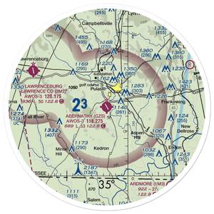 Abernathy Field (GZS) VFR Sectional Sticker (30 mile)