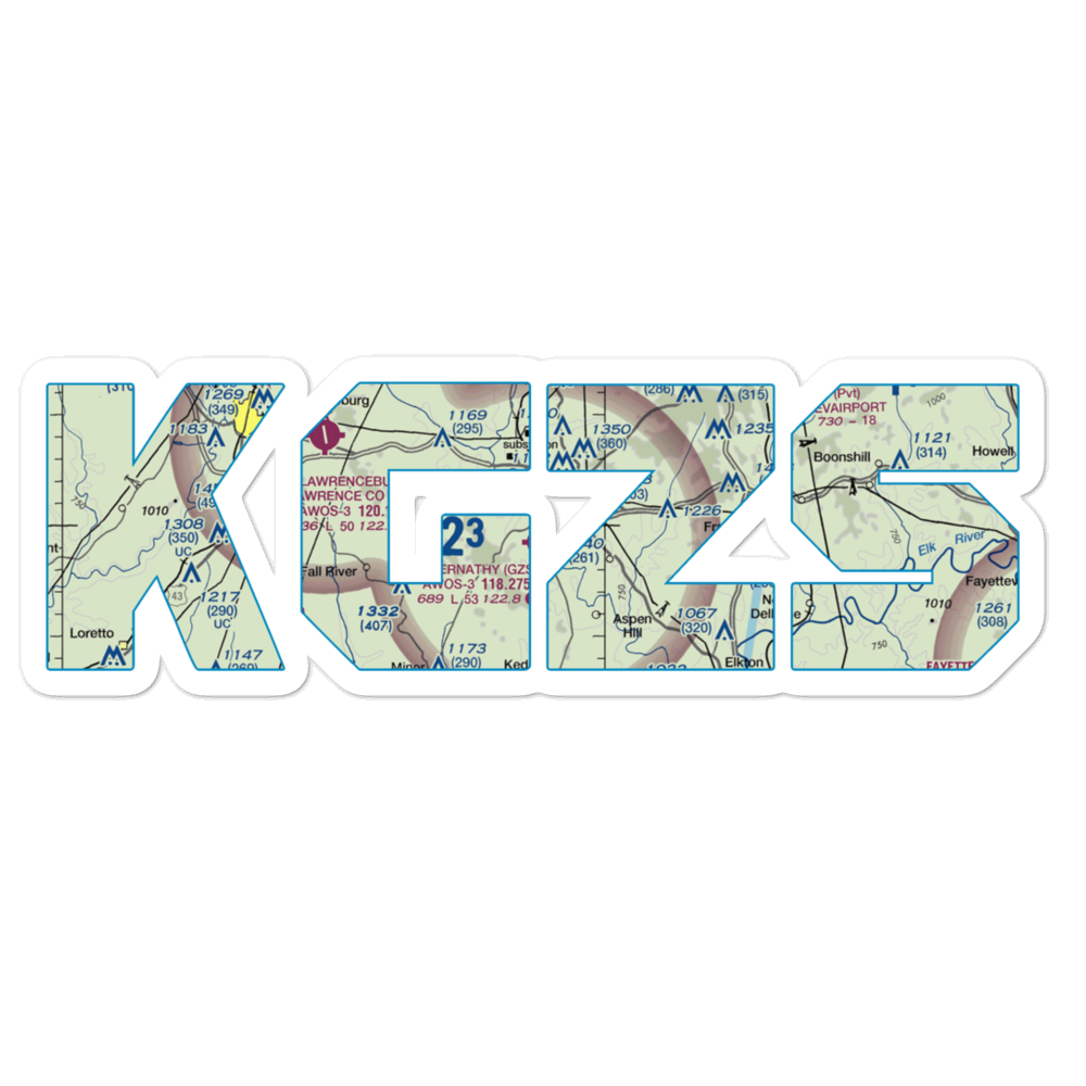 Abernathy Field (GZS) VFR Sectional Sticker 