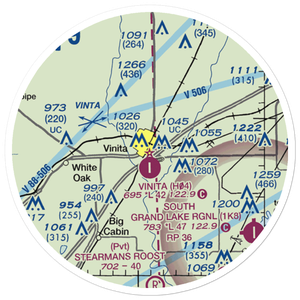 Vinita Municipal Airport (H04) VFR Sectional Sticker (20 mile)