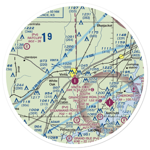 Vinita Municipal Airport (H04) VFR Sectional Sticker (30 mile)