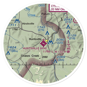 Huntsville Municipal Airport (H34) VFR Sectional Sticker (20 mile)