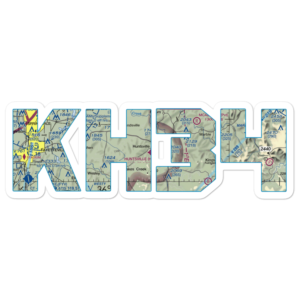 Huntsville Municipal Airport (H34) VFR Sectional Sticker 