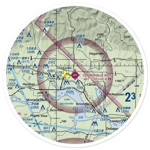 Clarksville Municipal Airport (H35) VFR Sectional Sticker (30 mile)