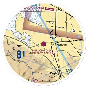 Herlong Airport (H37) VFR Sectional Sticker (20 mile)