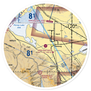 Herlong Airport (H37) VFR Sectional Sticker (30 mile)
