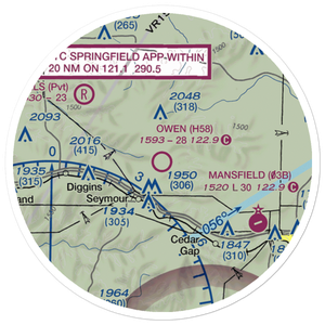 Owen Field (H58) VFR Sectional Sticker (20 mile)