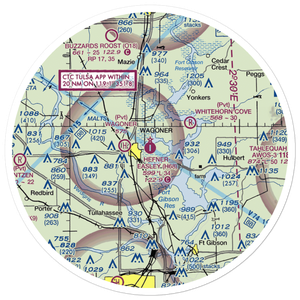 Hefner Easley Airport (H68) VFR Sectional Sticker (30 mile)