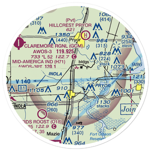 Mid America Industrial Airport (H71) VFR Sectional Sticker (20 mile)