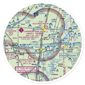 Mid America Industrial Airport (H71) VFR Sectional Sticker (30 mile)