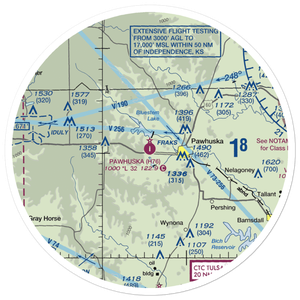 Pawhuska Municipal Airport (H76) VFR Sectional Sticker (30 mile)