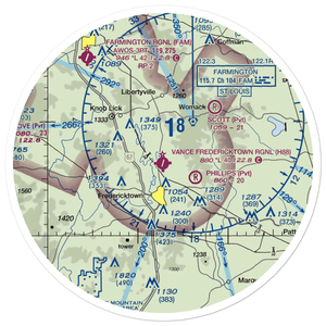 A Paul Vance Fredericktown Regional Airport (H88) VFR Sectional Sticker (30 mile)