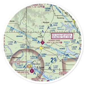 Hominy Municipal Airport (H92) VFR Sectional Sticker (30 mile)