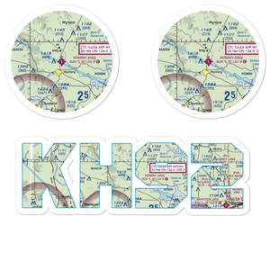 Hominy Municipal Airport (H92) VFR Sectional Sticker Pack