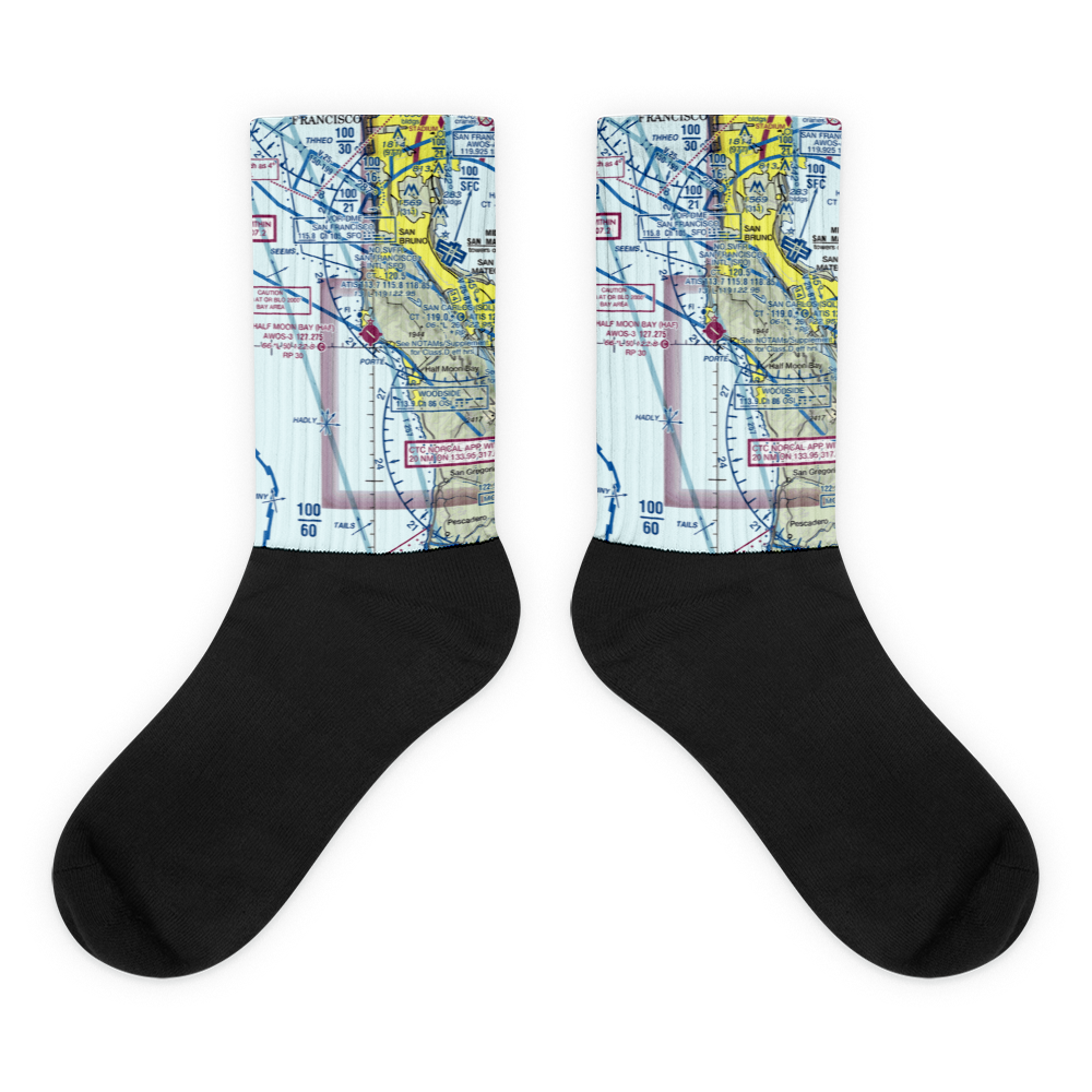 Half Moon Bay Airport (HAF) VFR Sectional Socks 