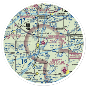 Three Rivers Municipal Dr Haines Airport (HAI) VFR Sectional Sticker (30 mile)