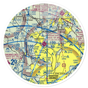 Butler Co Regional Airport - Hogan Field (HAO) VFR Sectional Sticker (30 mile)