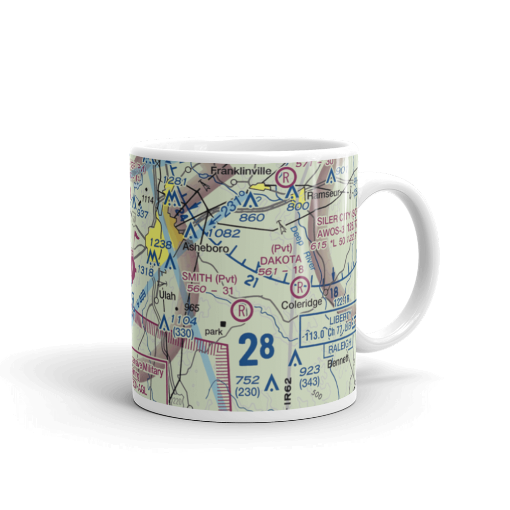Asheboro Regional Airport (HBI) VFR Sectional  Mug 