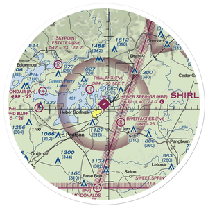 Heber Springs Municipal Airport (HBZ) VFR Sectional Sticker (30 mile)