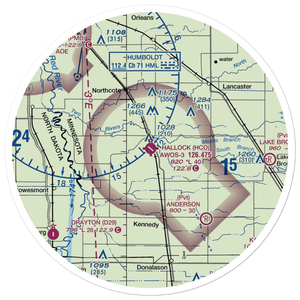 Hallock Municipal Airport (HCO) VFR Sectional Sticker (30 mile)