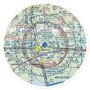 Hammond Northshore Regional Airport (HDC) VFR Sectional Sticker (30 mile)