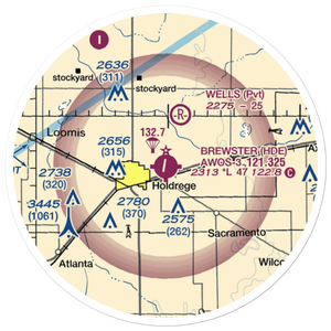 Brewster Field (HDE) VFR Sectional Sticker (20 mile)