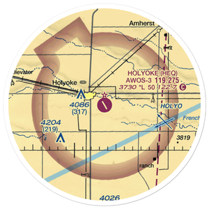 Holyoke Airport (HEQ) VFR Sectional Sticker (20 mile)