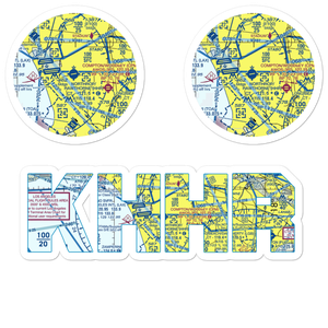 Jack Northrop Field Hawthorne Municipal Airport (HHR) VFR Sectional Sticker Pack