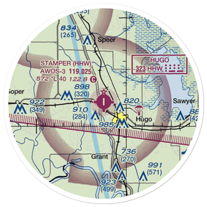 Stan Stamper Municipal Airport (HHW) VFR Sectional Sticker (20 mile)