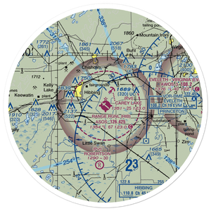Range Regional Airport (HIB) VFR Sectional Sticker (30 mile)