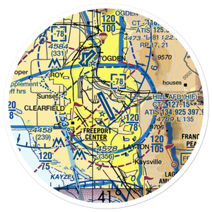 Hill Air Force Base (HIF) VFR Sectional Sticker (20 mile)