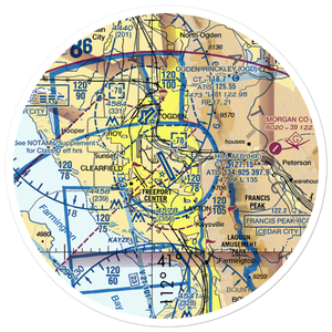 Hill Air Force Base (HIF) VFR Sectional Sticker (30 mile)