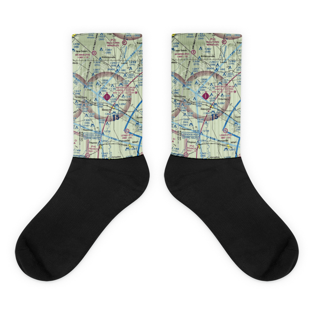Hillenbrand Industries Airport (HLB) VFR Sectional Socks 