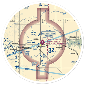Hill City Municipal Airport (HLC) VFR Sectional Sticker (30 mile)