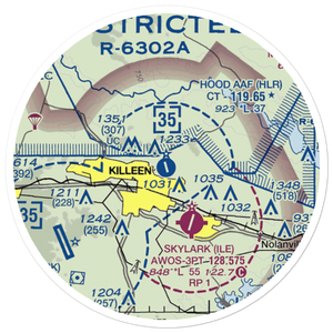Hood Army Air Field (HLR) VFR Sectional Sticker (20 mile)