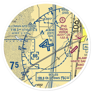 Holloman Air Force Base (HMN) VFR Sectional Sticker (20 mile)
