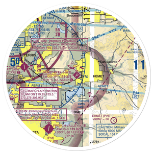 Hemet Ryan Airport (HMT) VFR Sectional Sticker (30 mile)