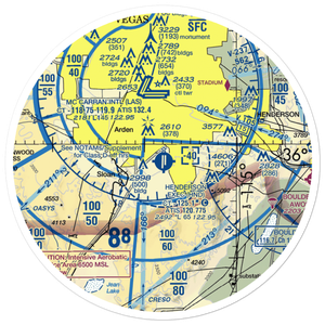 Henderson Executive Airport (HND) VFR Sectional Sticker (30 mile)