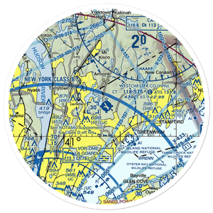 Westchester County Airport (HPN) VFR Sectional Sticker (30 mile)