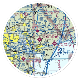 Baytown Airport (HPY) VFR Sectional Sticker (30 mile)