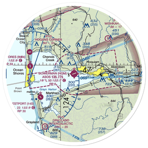 Bowerman Airport (HQM) VFR Sectional Sticker (30 mile)