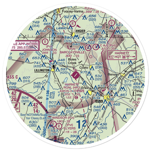Harnett Regional Jetport Airport (HRJ) VFR Sectional Sticker (30 mile)