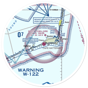 Billy Mitchell Airport (HSE) VFR Sectional Sticker (30 mile)