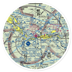 Lawrence County Airpark (HTW) VFR Sectional Sticker (30 mile)