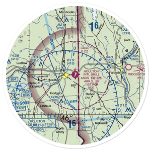 Houlton International Airport (HUL) VFR Sectional Sticker (30 mile)
